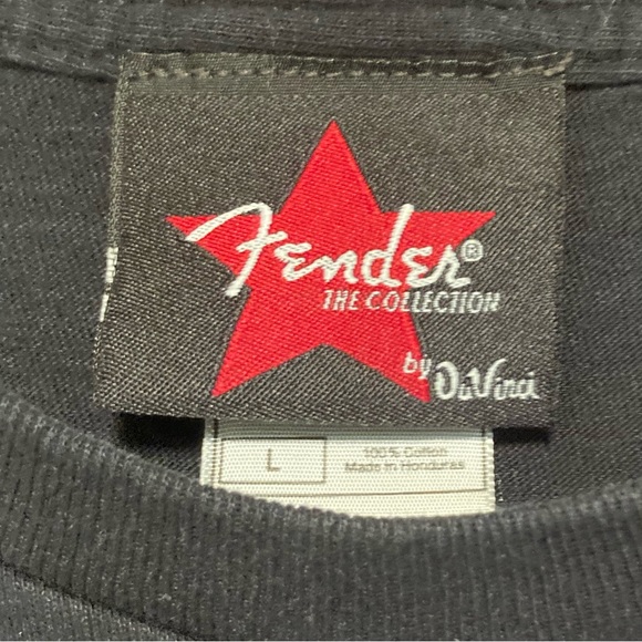 The Fender Collection By DuVinci Rage On Stage Front Logo Tee Shirt Mens Size L - Picture 3 of 4